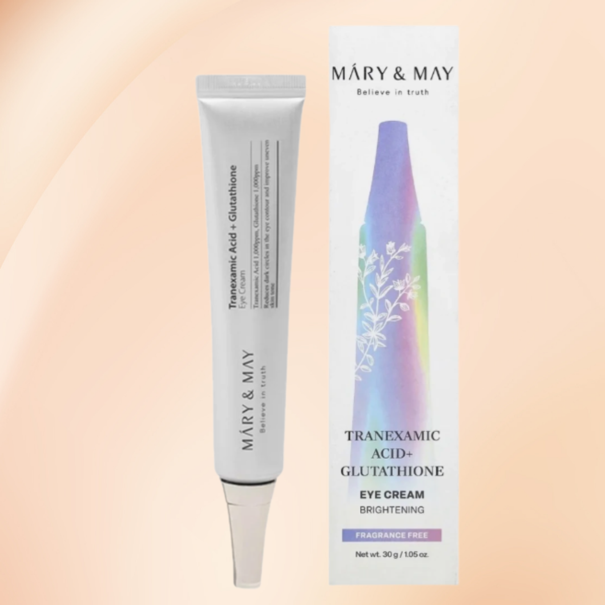 Mary & May Tranexamic Acid + Glutathione Eye Cream – rozjasňujúci očný krém